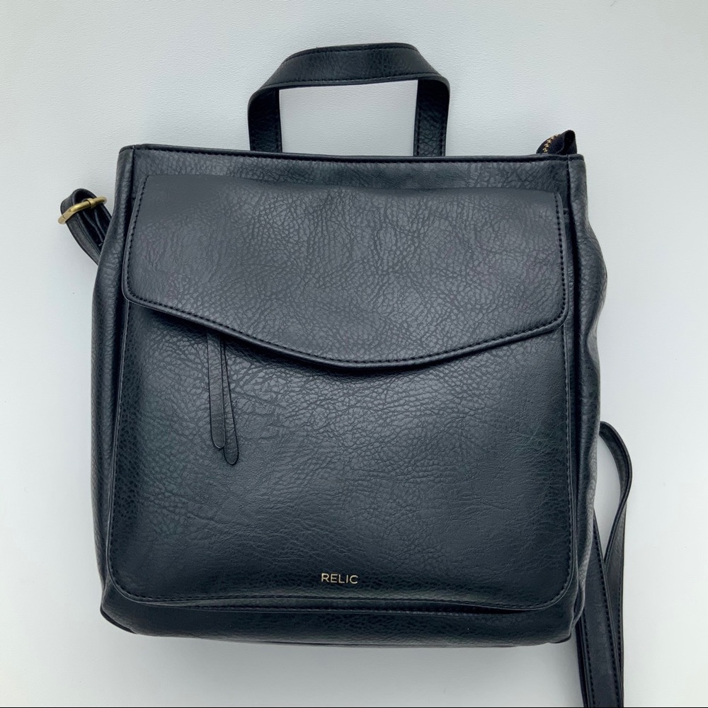 NWT RELIC by FOSSIL leather Brianna black backpack - Picture 14 of 14